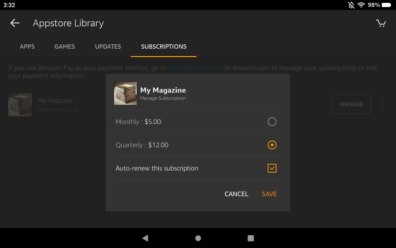 Testing IAP Additional Information Screenshot