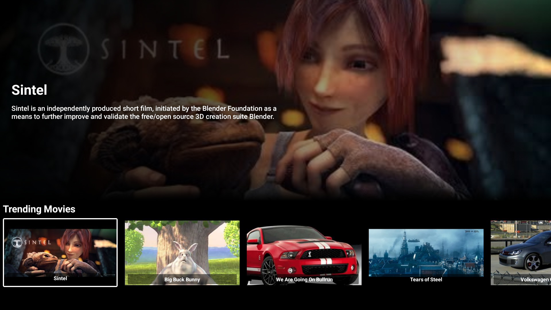 A screenshot of a mobile app UI displaying a gallery of movie poster thumbnails. The thumbnails are arranged in a grid layout, showcasing various movie titles and cover art
