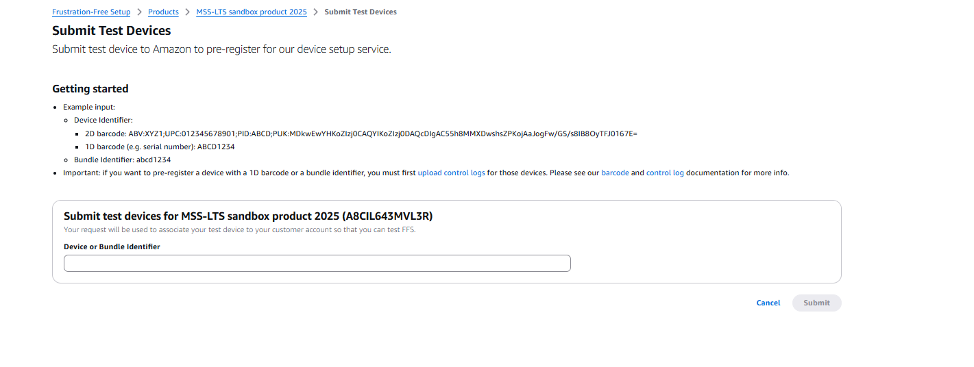 Frustration-Free Setup Console screenshot