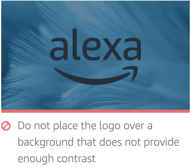 Do not place the logo over a background that does not provide enough contrast