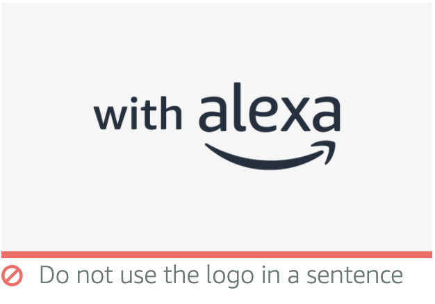Do not use the logo in a sentence