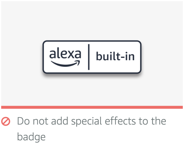 Do not add special effects to the badge