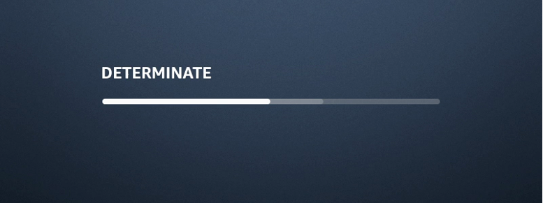 Progress bar determinate