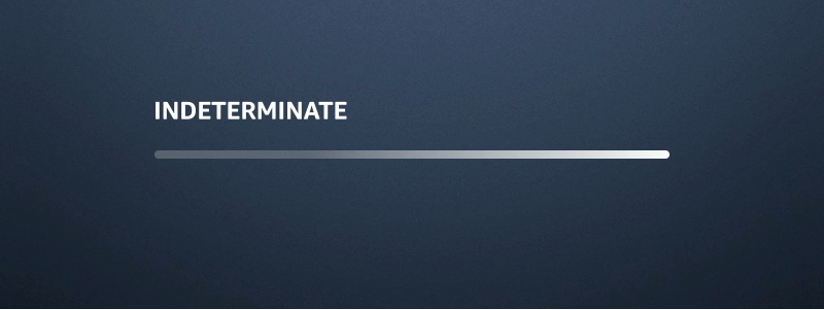 Progress bar indeterminate