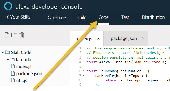 code nav link screenshot
