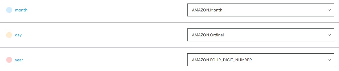 month day year slots