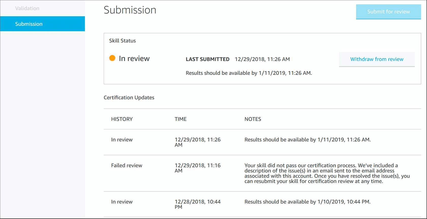 submission screenshot