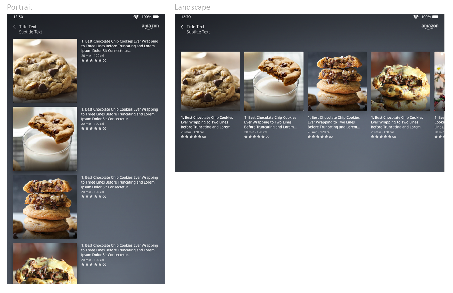 Demonstration of portrait and landscape orientations
