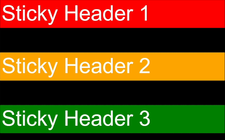 Sticky Header Demo