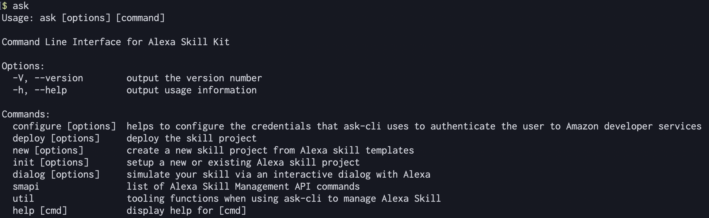 Updated commands in ASK CLI v2