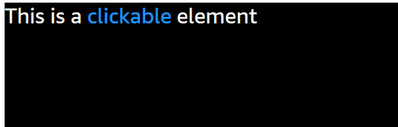 clickable element