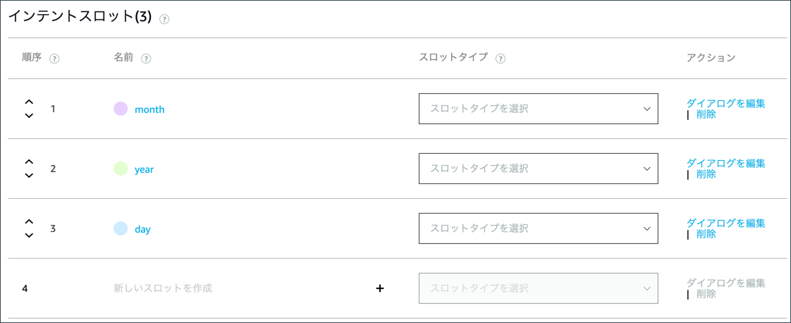 intent slots screenshot