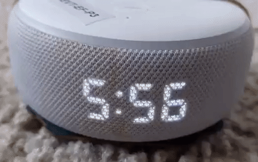 echo dot with clock gif