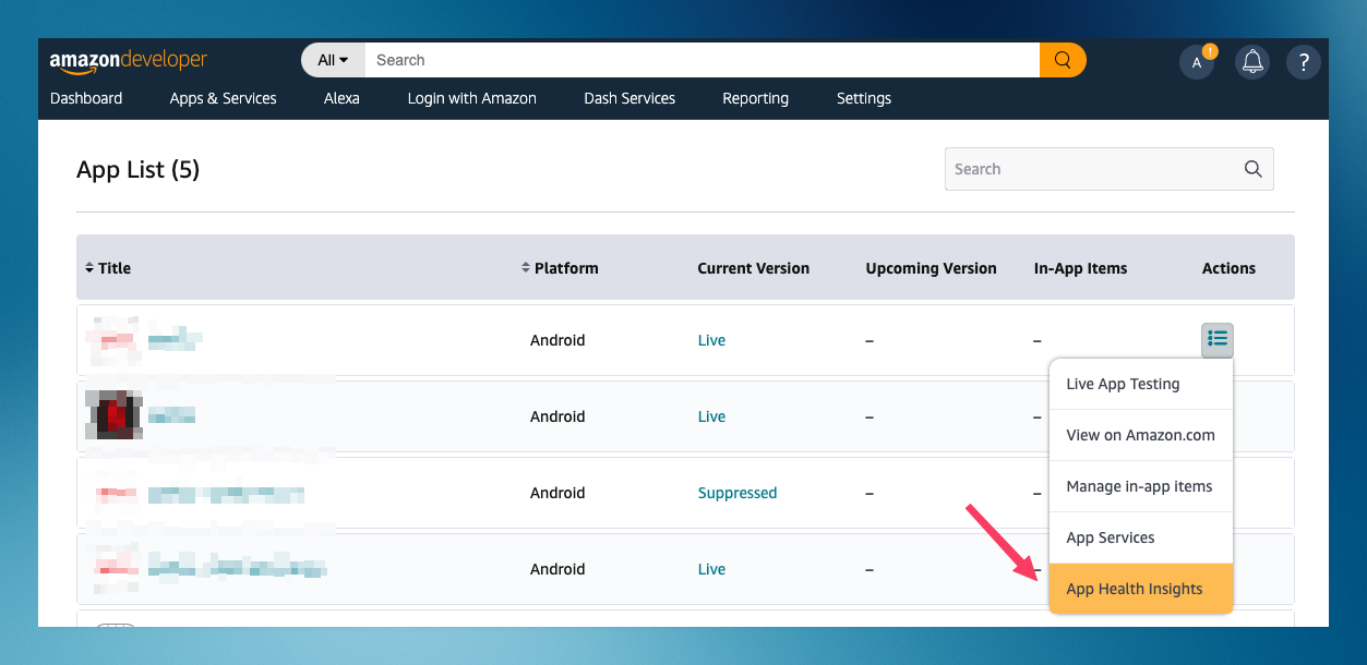 App Insights Dashboard