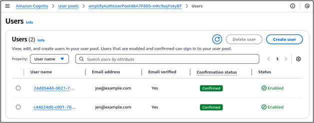 AWS Amplify Screenshot