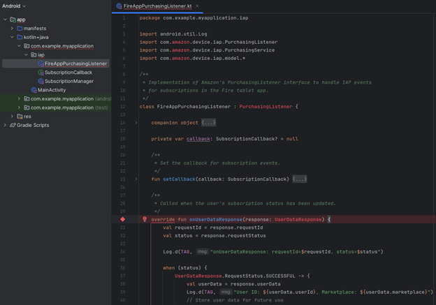 Android Studio panel screenshot