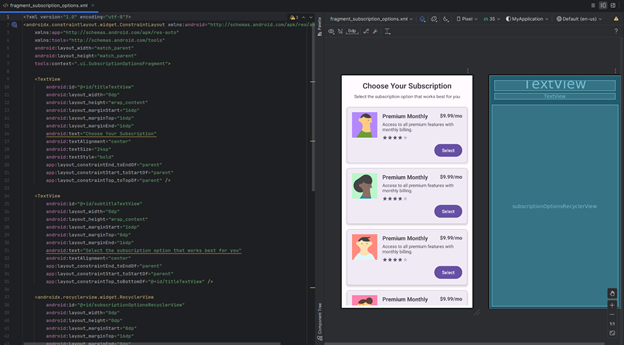 Android Studio panel screenshot