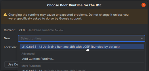Android Studio panel screenshot