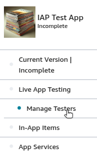 Testing IAP Additional Information Screenshot