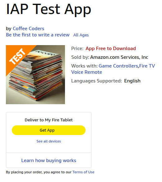 Testing IAP Additional Information Screenshot