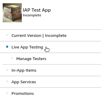 Testing IAP Additional Information Screenshot