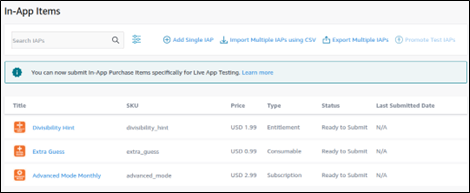 How to test In-App-Purchase pre-launch