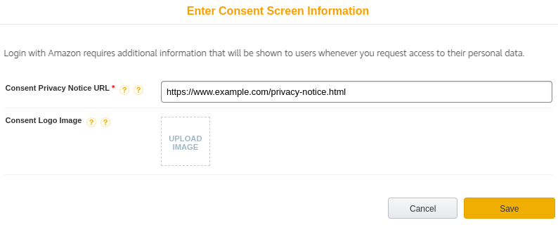 Amazon developer security profiles menu image