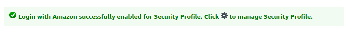 Amazon developer security profiles menu image