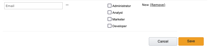 User role selection in the developer console