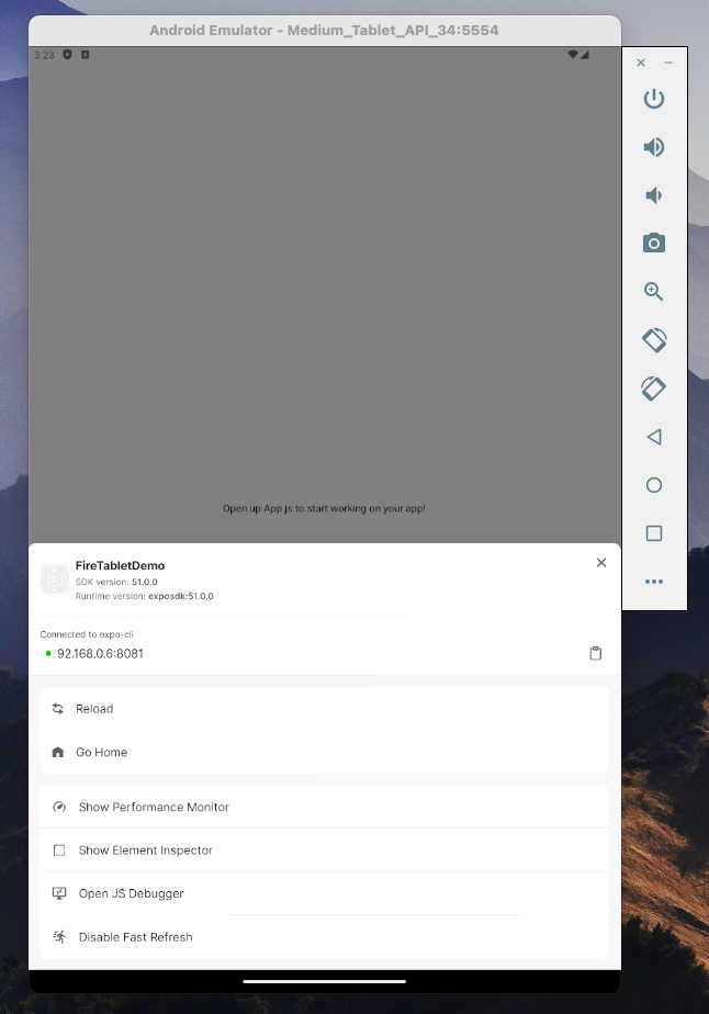 Fire tablet emulator
