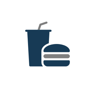 icon of a drink and burger